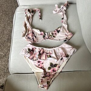 Beach Riot Floral Bikini Set Size Small